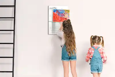 Magnetic chore chart dry erase board