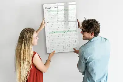 Magnetic chore chart dry erase board