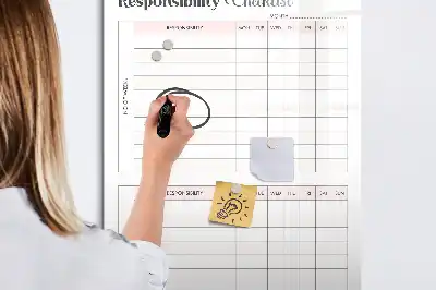 Magnetic writing board for task lists