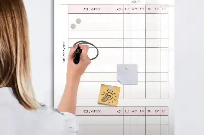 Magnetic writing board for task lists