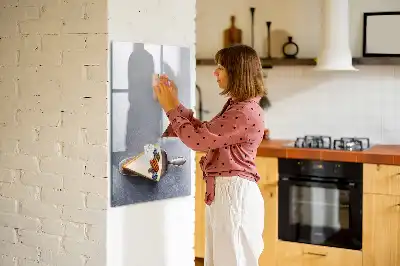 Magnetic erase board slice of cake design