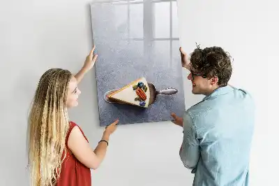 Magnetic erase board slice of cake design