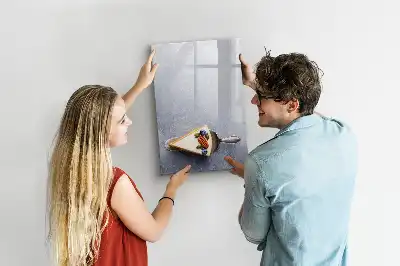 Magnetic erase board slice of cake design
