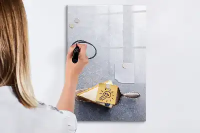 Magnetic erase board slice of cake design
