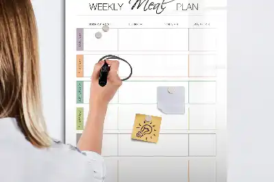 Magnetic dry erase board weekly meal planner