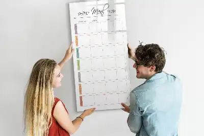 Magnetic dry erase board weekly meal planner
