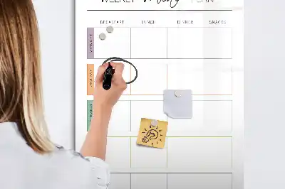 Magnetic dry erase board weekly meal planner