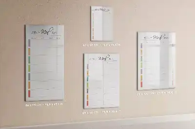 Magnetic dry erase board weekly meal planner