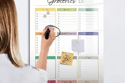Magnetic writing board shopping list design