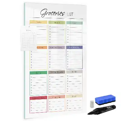 Magnetic writing board shopping list design