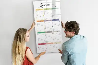 Magnetic writing board shopping list design