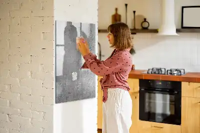 Magnetic writing board light concrete finish
