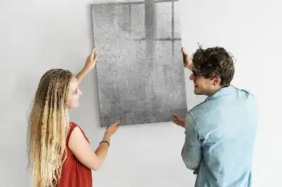 Magnetic writing board light concrete finish