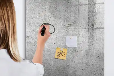 Magnetic writing board light concrete finish
