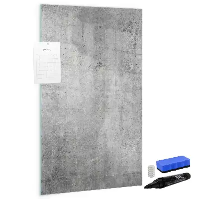 Magnetic writing board light concrete finish