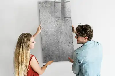 Magnetic writing board light concrete finish