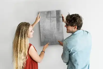 Magnetic writing board light concrete finish