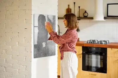 Magnetic writing board light concrete finish