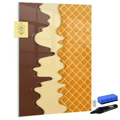 Magnetic writing board ice cream with topping
