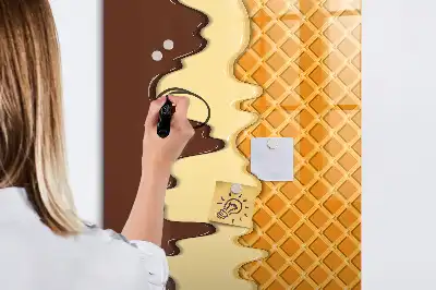 Magnetic writing board ice cream with topping