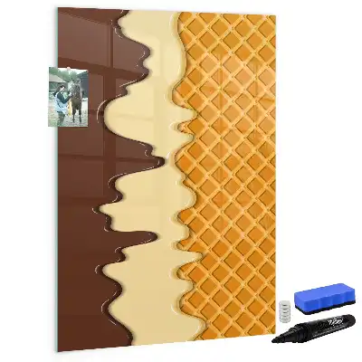 Magnetic writing board ice cream with topping