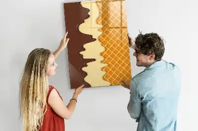 Magnetic writing board ice cream with topping