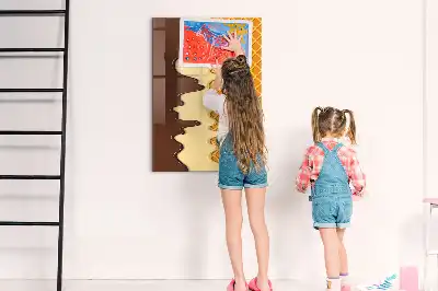 Magnetic writing board ice cream with topping