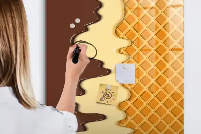 Magnetic writing board ice cream with topping