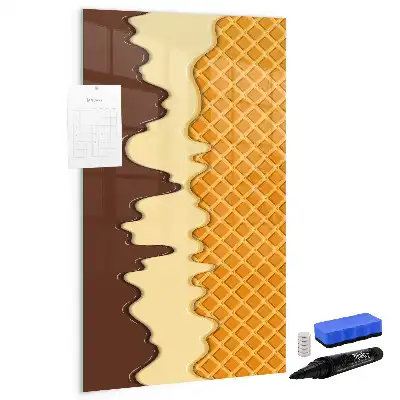 Magnetic writing board ice cream with topping