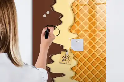 Magnetic writing board ice cream with topping
