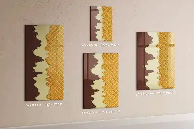 Magnetic writing board ice cream with topping