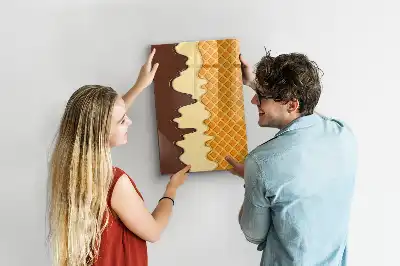 Magnetic writing board ice cream with topping