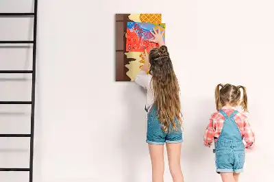 Magnetic writing board ice cream with topping
