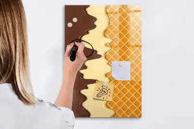 Magnetic writing board ice cream with topping
