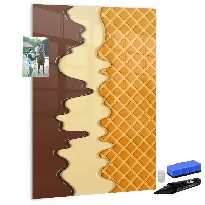 Magnetic writing board ice cream with topping
