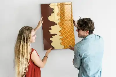 Magnetic writing board ice cream with topping