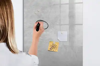 Magnetic erase board in light concrete