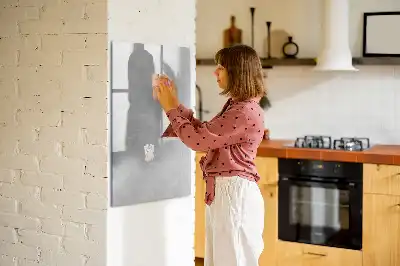 Magnetic erase board in light concrete