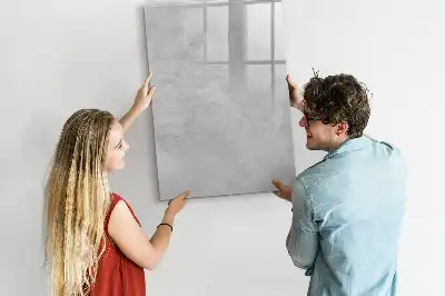 Magnetic erase board in light concrete