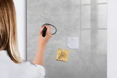 Magnetic erase board in light concrete