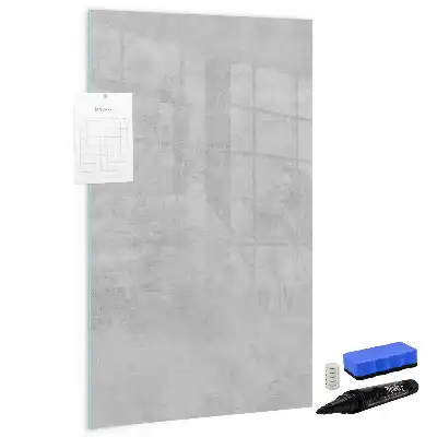 Magnetic erase board in light concrete