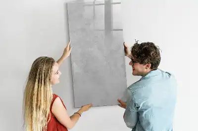 Magnetic erase board in light concrete