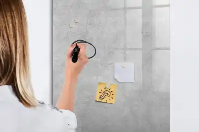 Magnetic erase board in light concrete