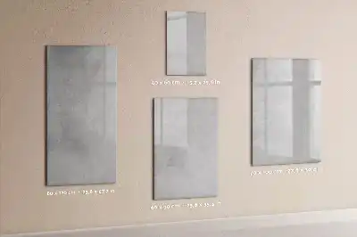 Magnetic erase board in light concrete
