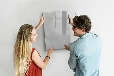 Magnetic erase board in light concrete