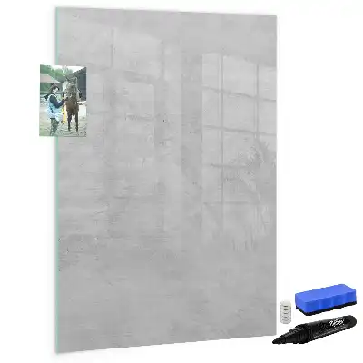 Magnetic erase board in light concrete