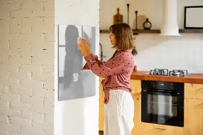 Magnetic erase board in light concrete