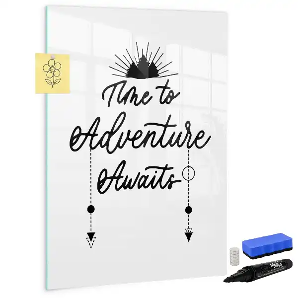 Magnetic dry erase board adventure edition