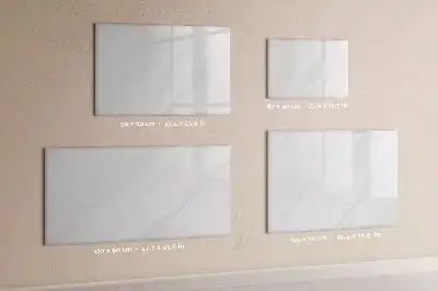 Magnetic glass dry erase board with a decorative marble design