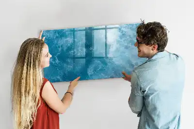 Magnetic marker board sea water finish